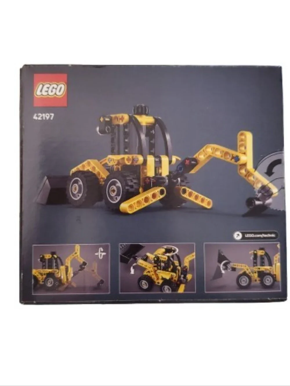 New In Box Lego Technic Yellow Backhoe Loader Building Block Toy 42197